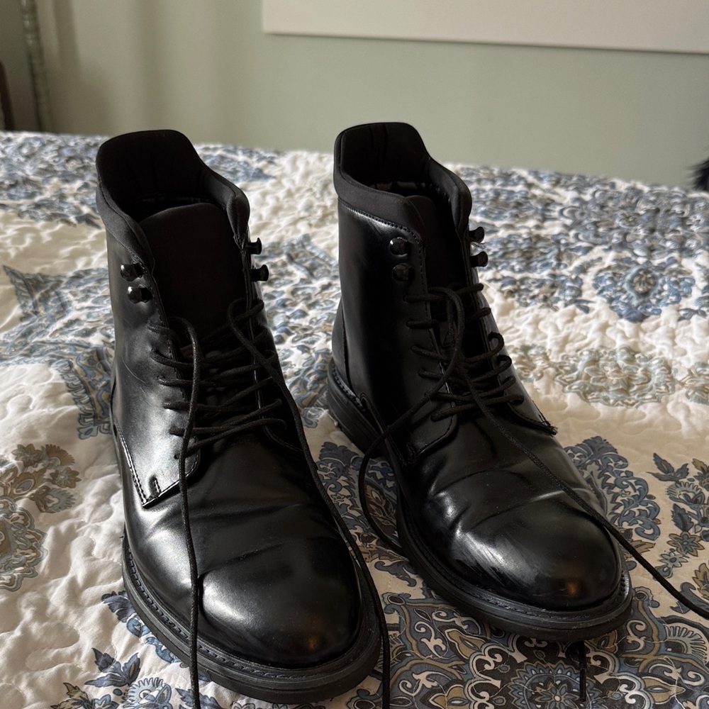 Reaction Kenneth Cole Men's Shiny Black Boots